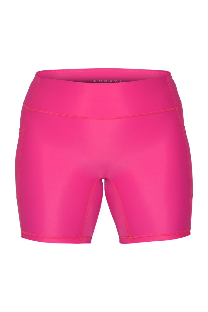 Andavi bright pink swim active bike short