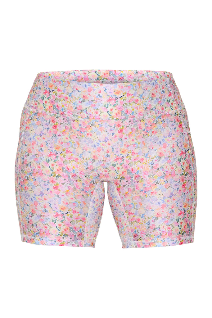 andavi floral swim bike shorts with side pockets