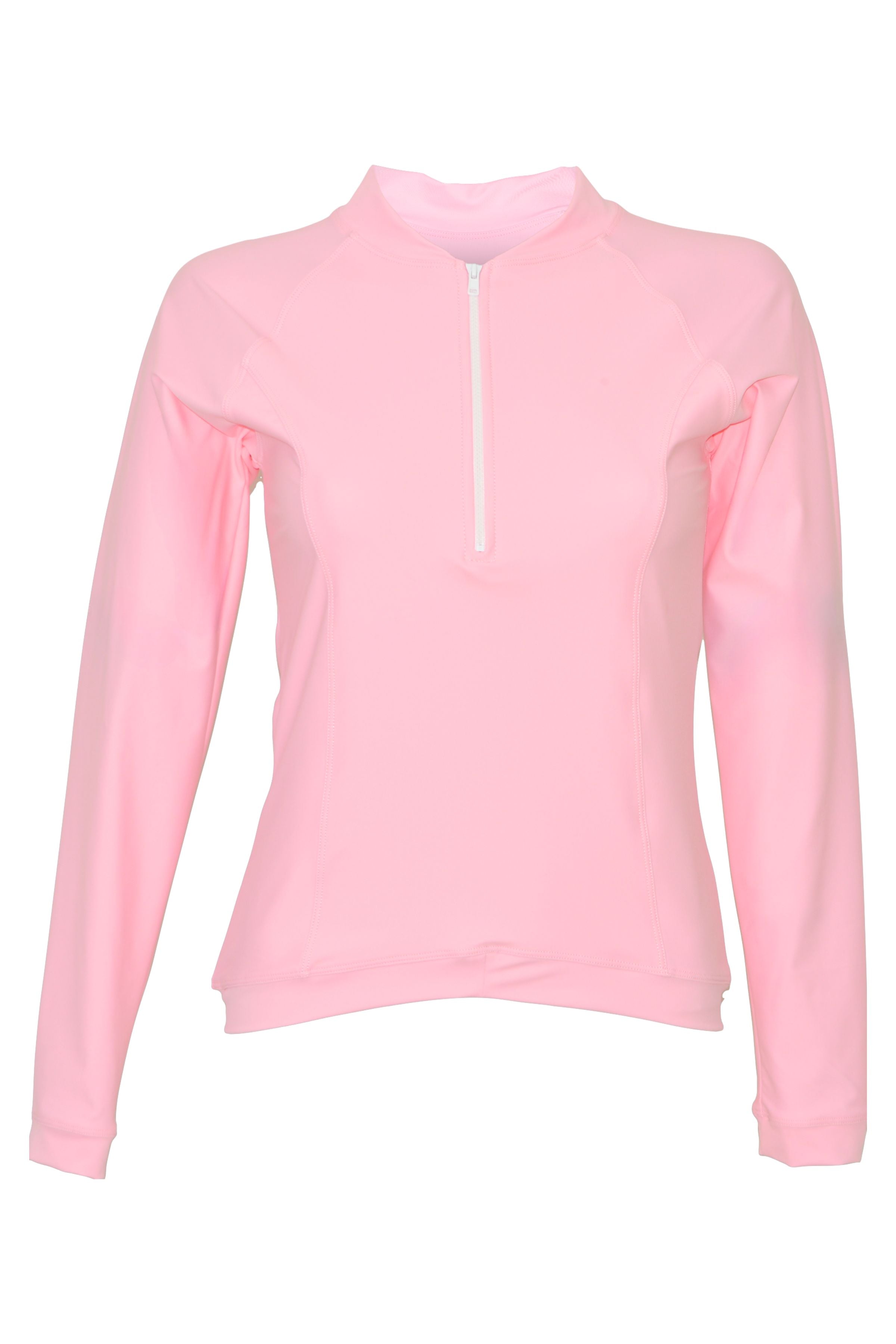 womens light pink long sleeve rash guard