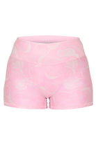 Andavi pink and white print swim shorties