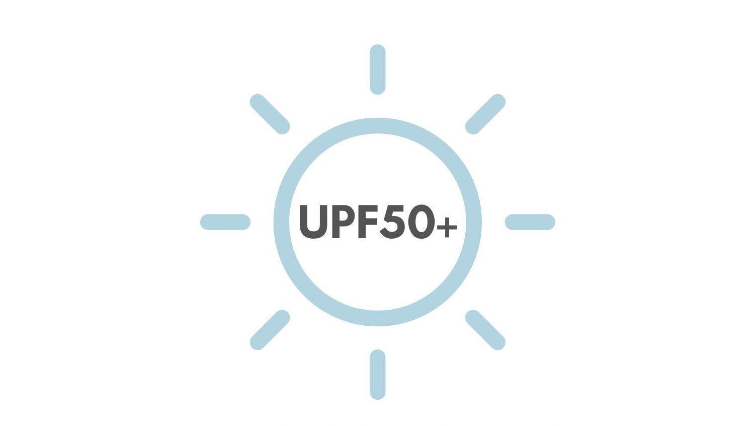UPF50+ fabric certification logo by ARPANSA on a white background