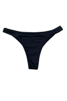 black bikini bottom on white background