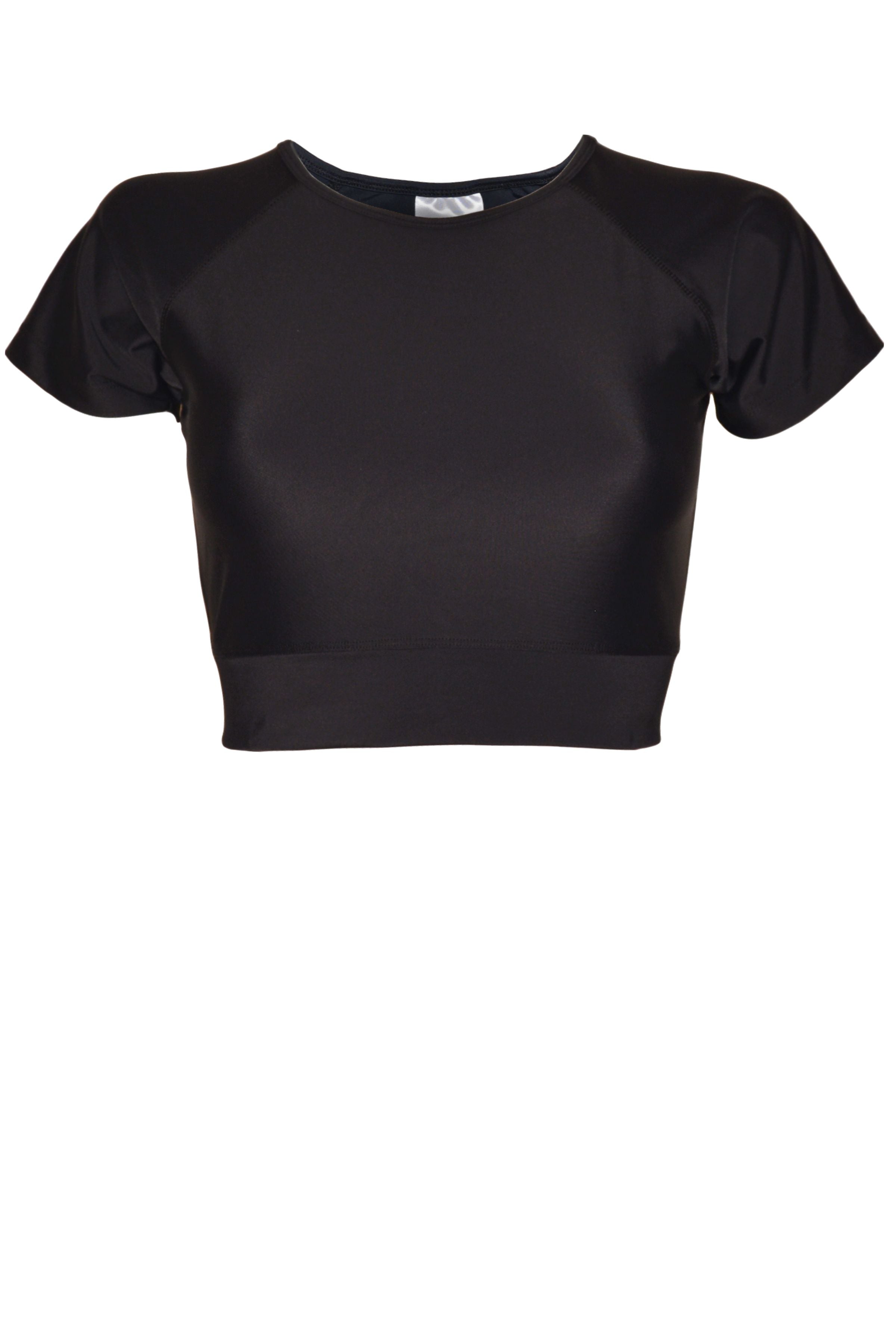 black crop rash guard andavi swim