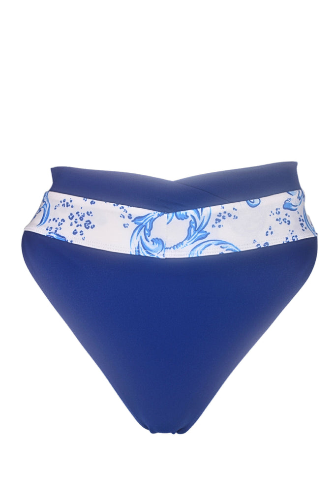 navy blue and white bikini bottom sample