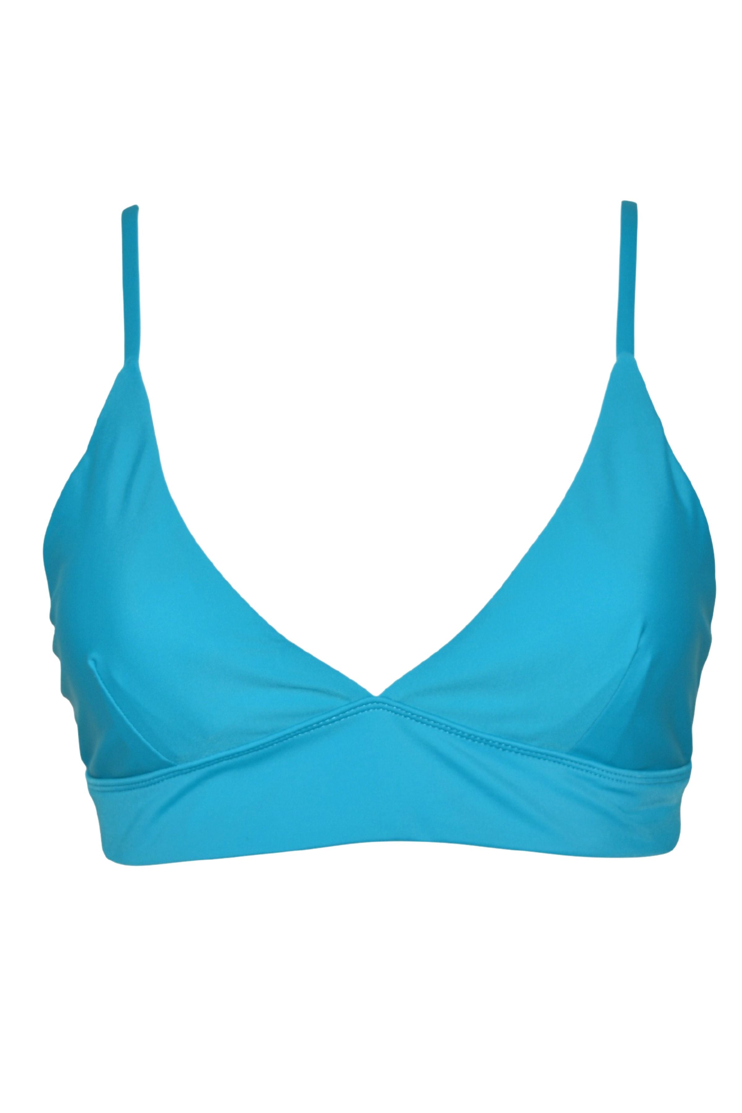 Andavi triangle bikini top in teal