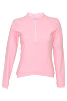 womens light pink long sleeve rash guard