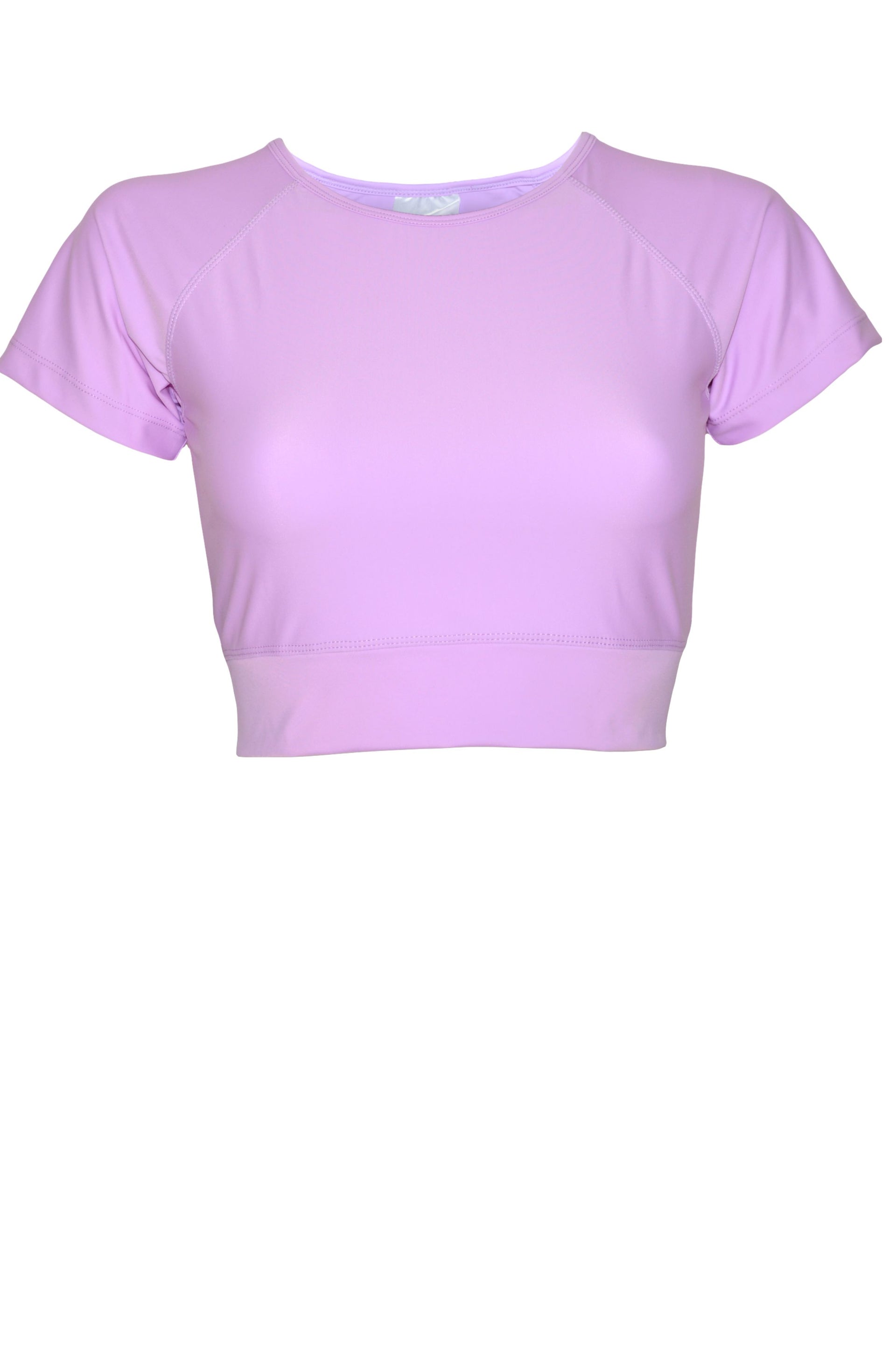 Round Neck Short Sleeve Swim Top