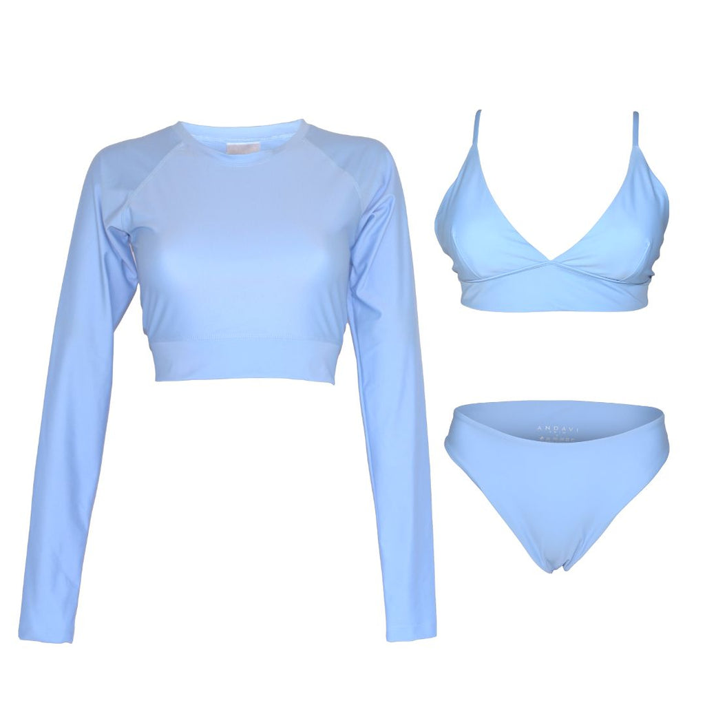 Bluepearl long sleeve crop set
